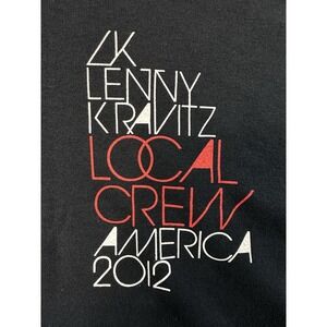 Lenny Kravitz Shirt 2012 America Tour  Adult XL Black Gildan NWOT